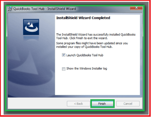 Launch QuickBooks Tool Hub and click on Finish