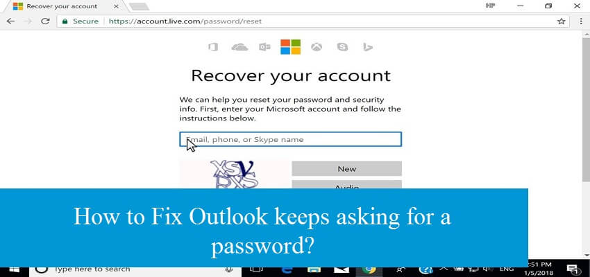 Outlook keeps asking for a password